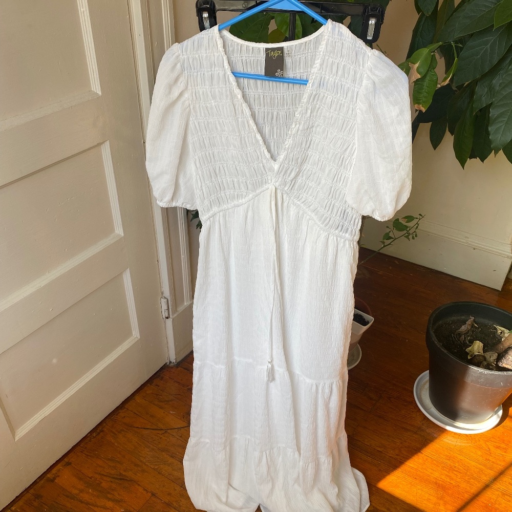White Maxi Tiered Dress
